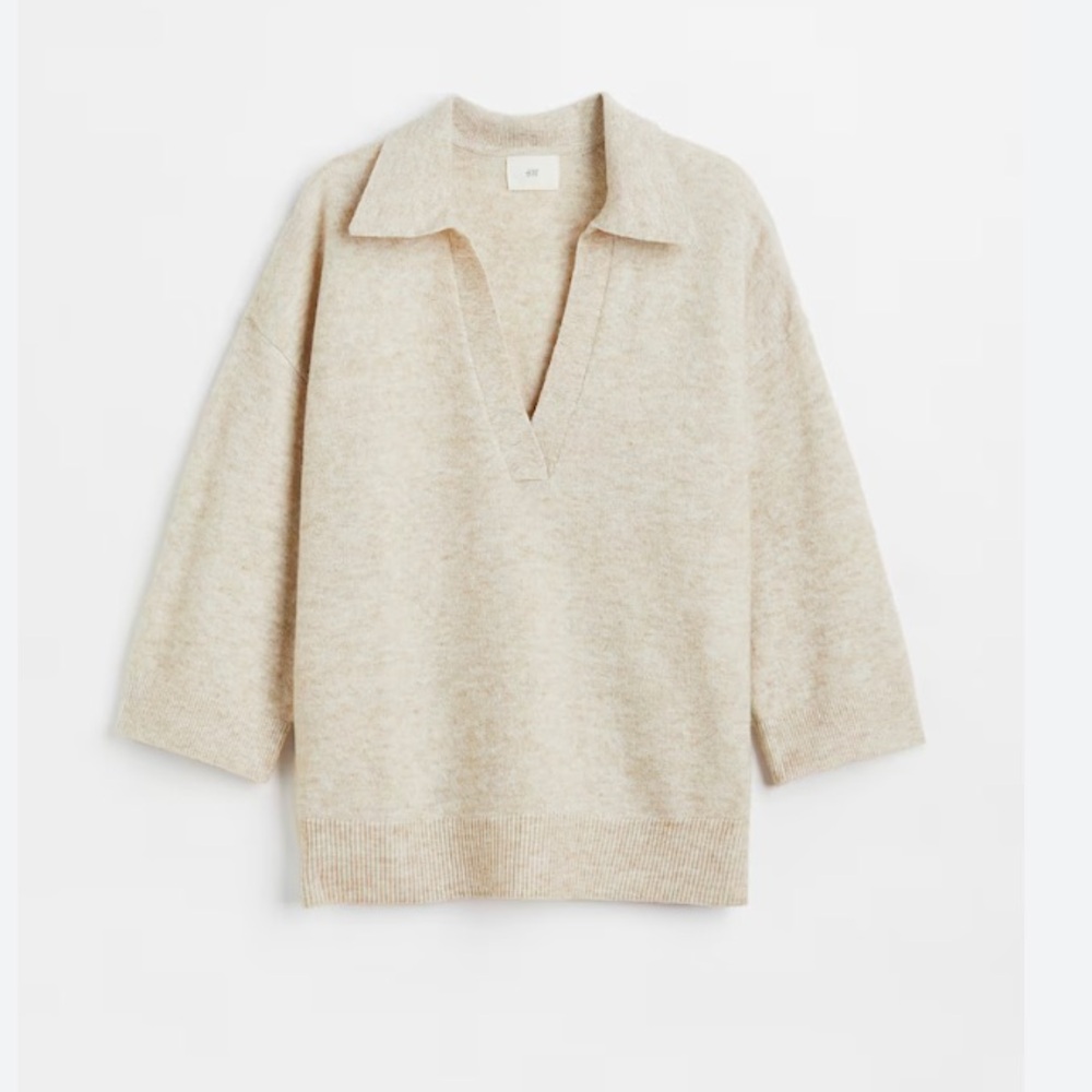 Bundle H&M Cream beige AND gray Knit Sweaters Small